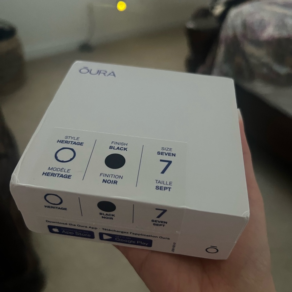 Oura Heritage Ring Box — Black and White Packaging